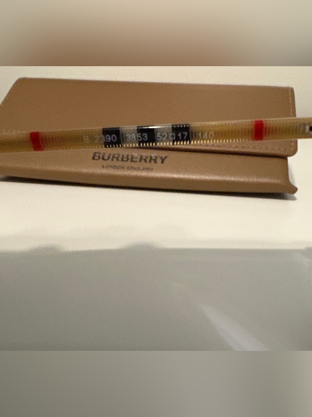 Burberry Black Frame Eyeglasses with Burberry Check Temples - Picture 6 of 8